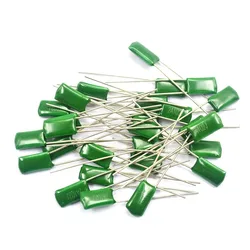30 pcs Polyester film capacitor 100V 3.9NF 4.7NF 5.1NF 5.6NF 6.8NF 8.2NF 10NF 12NF 15NF 18NF 20NF 22NF 27NF 33NF 39NF 47NF 56NF