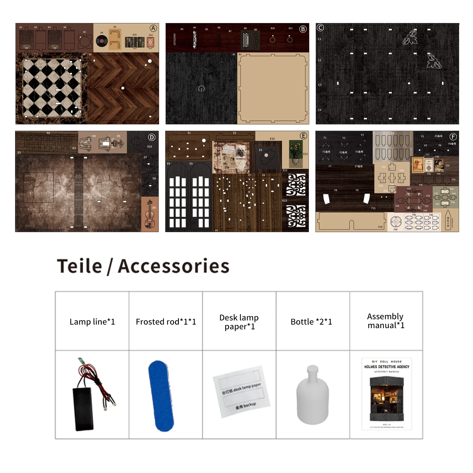 مجموعة منزل مصغر ذاتية الصنع ثلاثية الأبعاد مصنوعة يدويًا ديوراما عالمية صغيرة نماذج مشهد واقعية تحت عنوان صندوق غرفة الدمية كتاب زاوية هدية #5