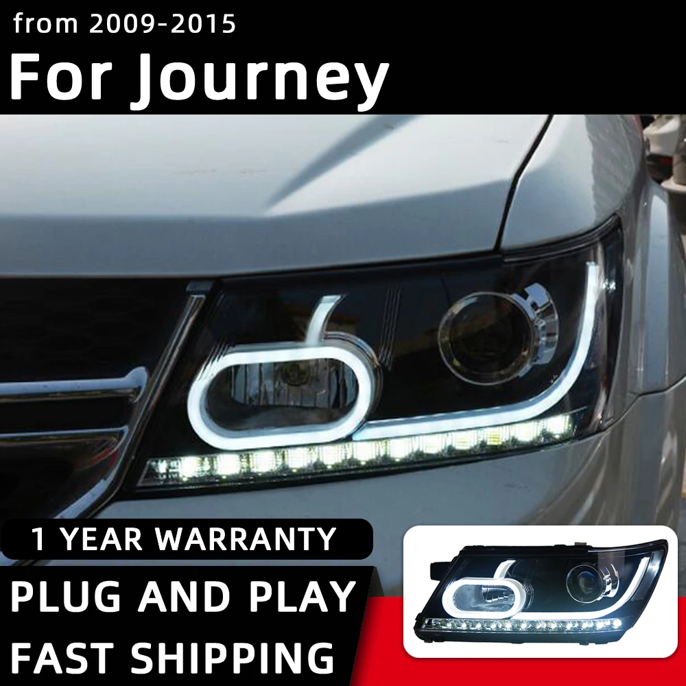 Headlight For Dodge Journey LED Headlights 2009-2015 Head Lamp Car Styling DRL Signal Projector Lens Automotive Accessories