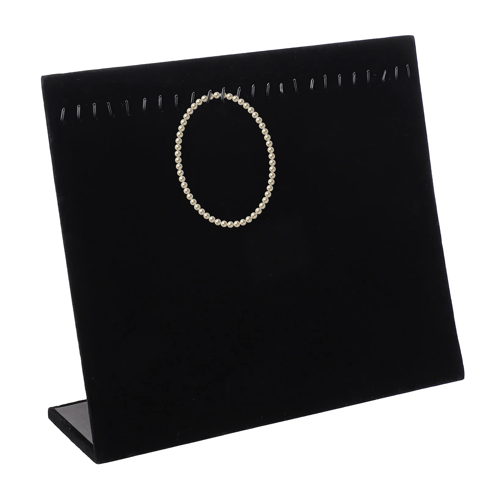 Flannel and Wood Jewelry Display Stand for Earrings Necklaces Rings Organizer Storage Holder Decorative Dressing Table Display