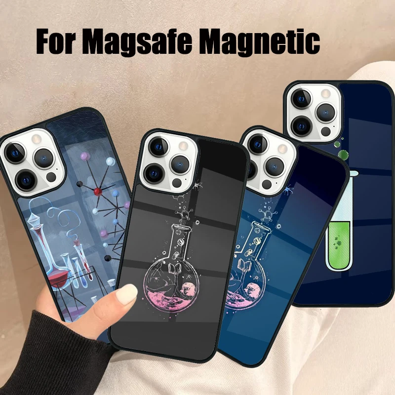 حافظة لهاتف آيفون 17 Air 16e 15 14 13 12 11 Pro Max Plus Magsafe غطاء مغناطيسي لاسلكي