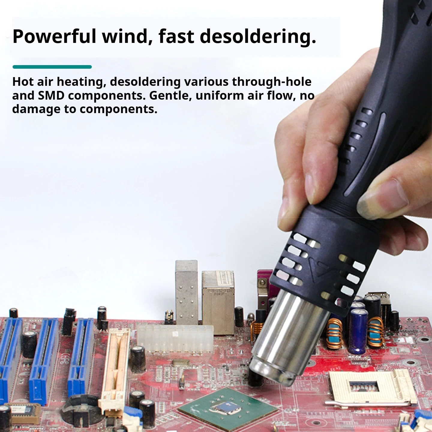 Soldering iron heat gun 2 in 1 soldering table digital display 700W high power welding maintenance tool mobile phone computer