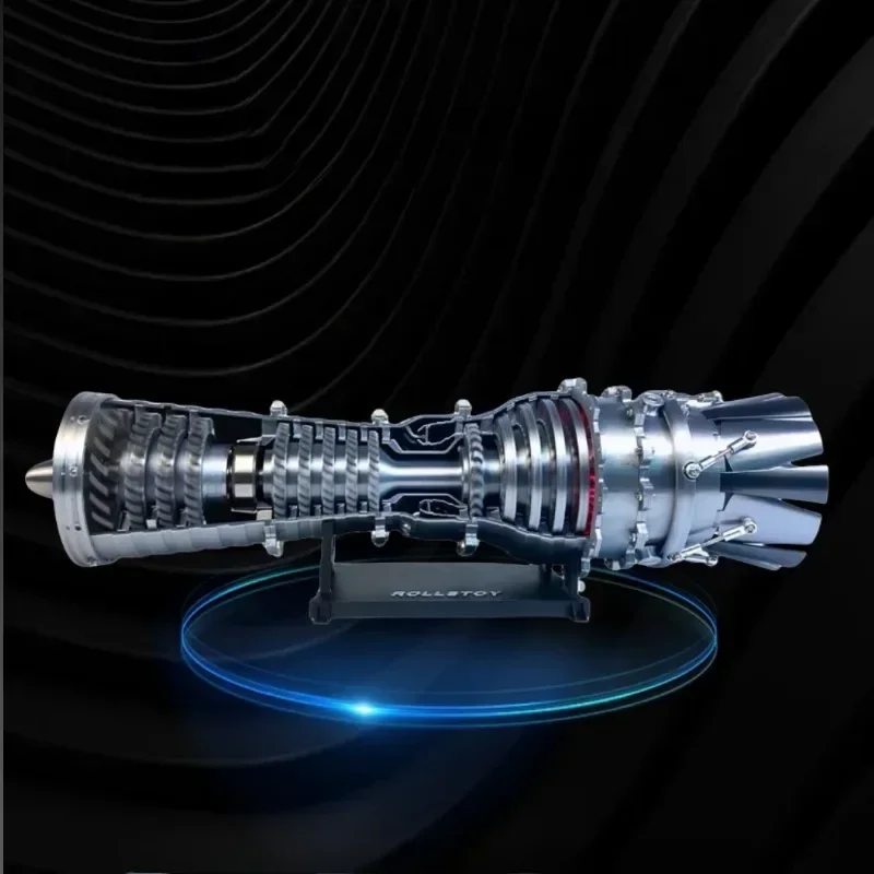 55CM 1/24 Fighter Aircraft Turbojet Engine GEJ79 Assembly Model 3D Printing Action Figure Collection Toys Ornament with LED Gift