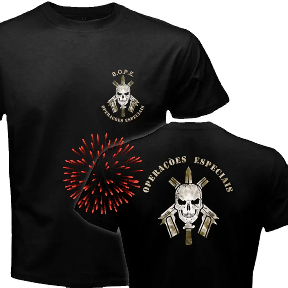 BOPE Tropa De Elite Special Force Battalion Black Men T-Shirt Short Sleeve Casual 100% Cotton O-Neck Summer T Shirts