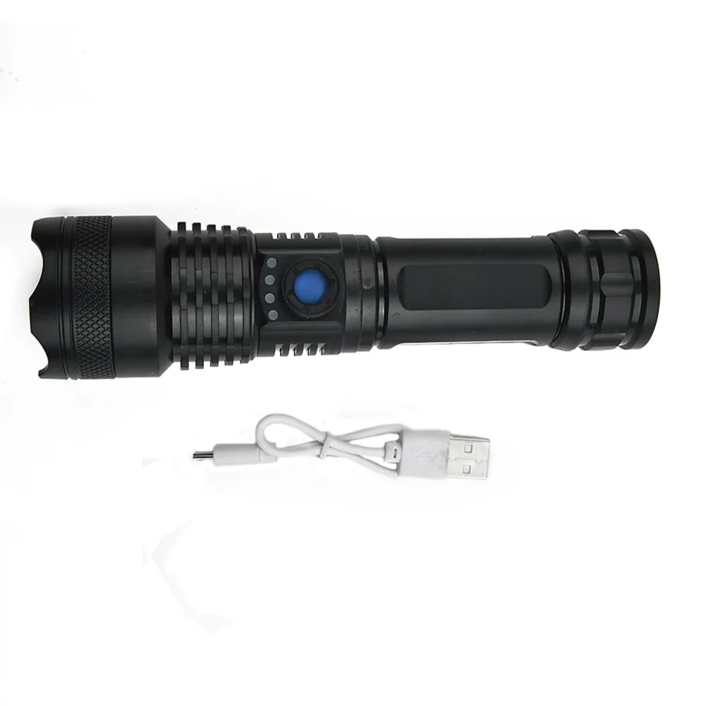 High Power XHP50 Led Flashlight, USB Rechargeable, Long Radiating Distance, Perfect for Climbing and Night Fishing