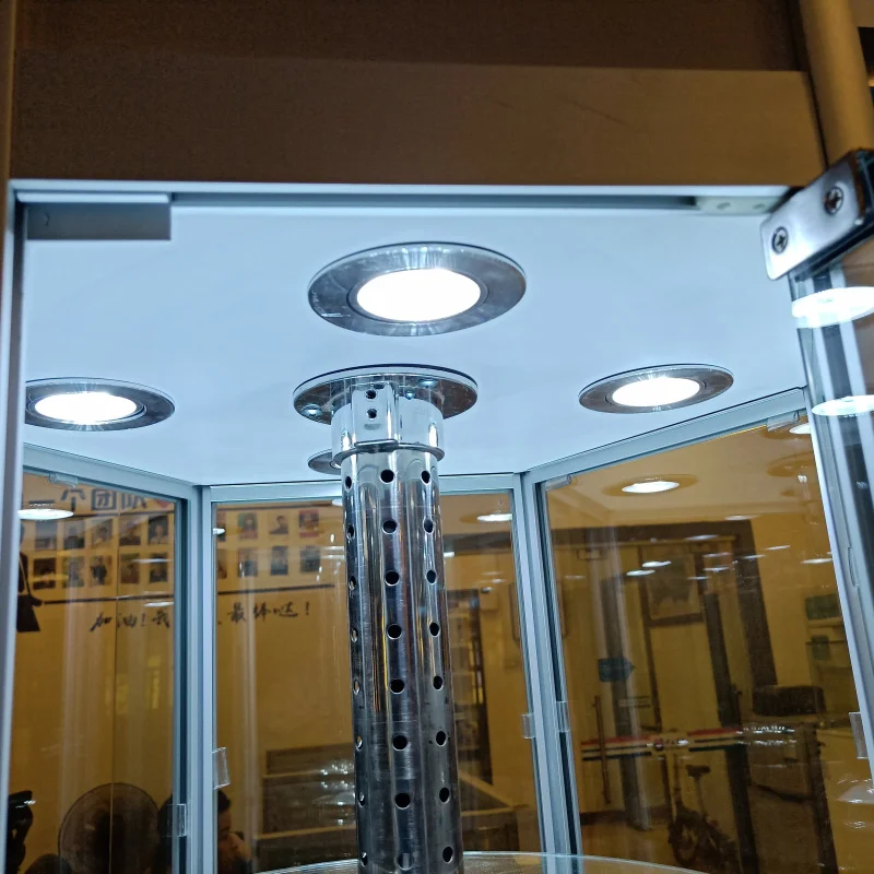 custom.Hexagonal Rotating Jewelry Store Display Smoke Shop Glass Display Cases Cabinet with Glass Optical Showcase Jewelry Stand