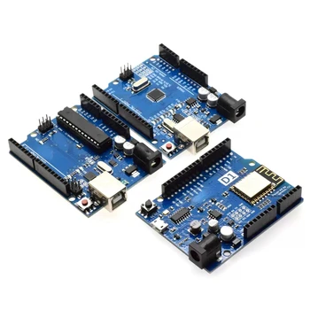 1Set UNO R3 Official Box ATMEGA16U2 / UNO+WiFi R3 MEGA328P Chip CH340G For Arduino UNO R3…