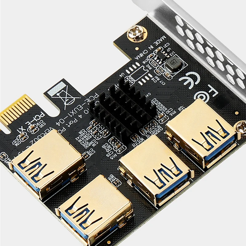 Carte de fouille PCI-E 1 à 4 USB 3.0, 6 000 cartes bronchTo X16