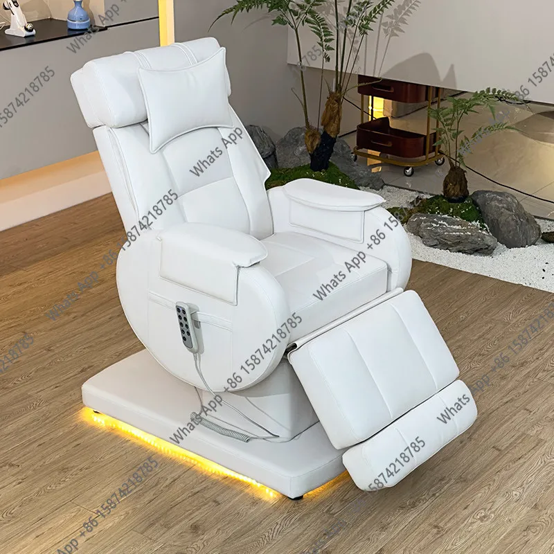 Xc Multifunctional Electric Beauty Chair Special Eyelash Chair for Beauty Salons Embroidered Chair with Bed Surface Heating Ambi
