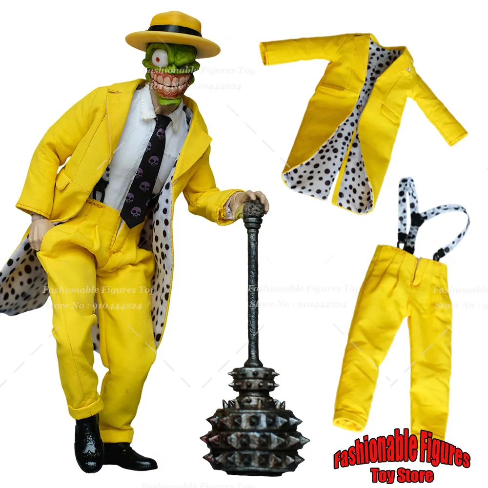 

KAILAB 1/12 Men Soldier Coat Vintage Yellow Tailcoat Jumpsuit Cosplay Clothes Set Fit 6Inch Mezco Action Figure Dolls Body