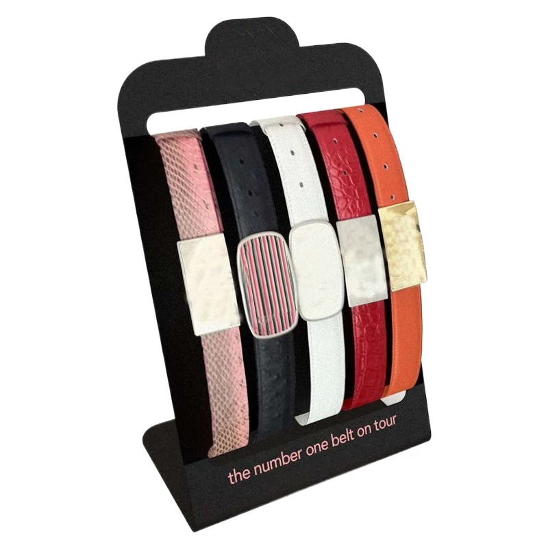 custom.Custom Matt Black Counter Top Leather Belt Display Rack
