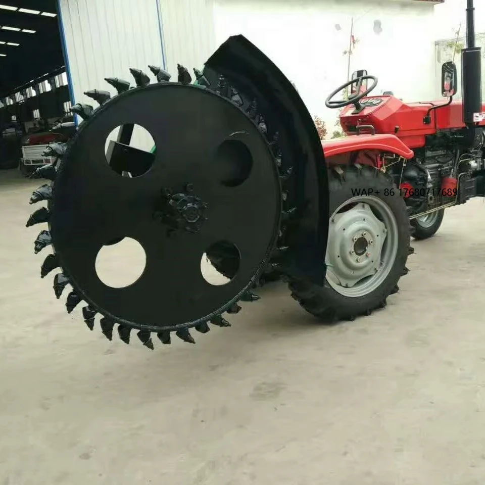 High Efficiency Disc Trencher Wheel Disc Trencher Ditcher Machine Water Pipe Trenching Irrigation Farmland Opening Equipment