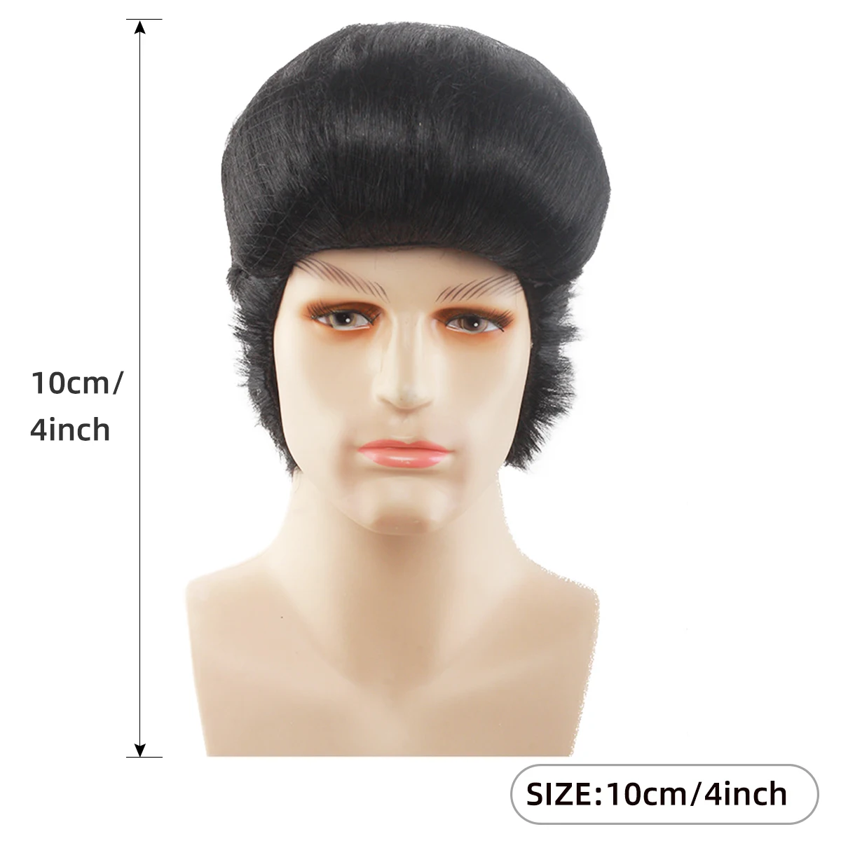 Black Big Back Singer Wig Rock Disco Wig Bar PROM Synthetic Wig