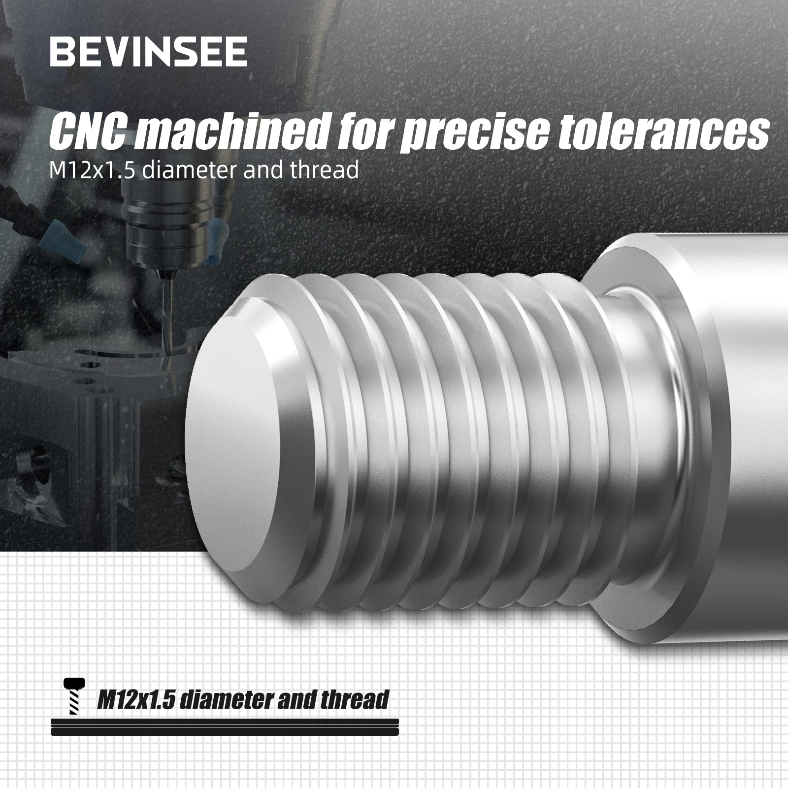 M12x1.5mm Wheel Hanger Pin for BMW E46 E90 E39 E87 E36 E92 E93 E34 E60 E64 E38 Z4, for MINI R50 R52 R53, for Mercedes W203 W124 - Image 2