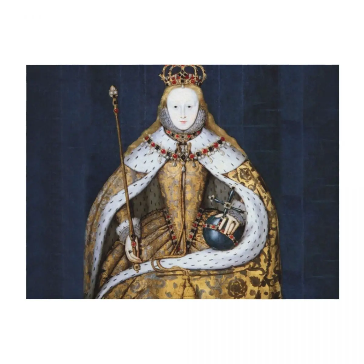 

Elizabeth I Coronation Portrait Throw Blanket Sleeping Bag Soft Big Flannels Soft Beds Blankets
