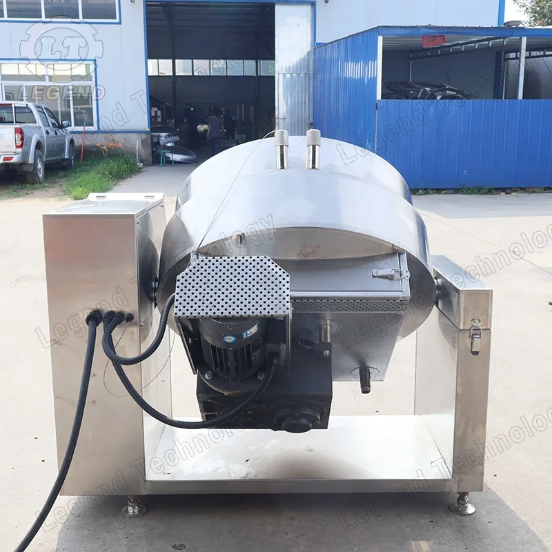 Commercial 100L Stainless Steel 304 Tilting Jacketed Kettle With Agitator Mixing Kettle For Sweet Candy Industrial Cooking Pot