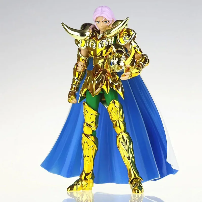 Figura de acción de caballeros del zodiaco, modelo CS Saint Seiya Myth Cloth EX Grand Pope Aries Mu con cabeza de moda dorada/24K/OCE, en Stock