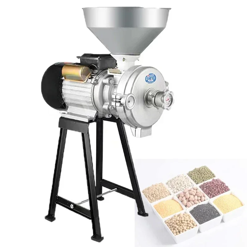 Electric Feed Mill Wet And Dry Cereals Grinder Corn Grain Rice Coffee Wheat Flour Mill Grinding Machine