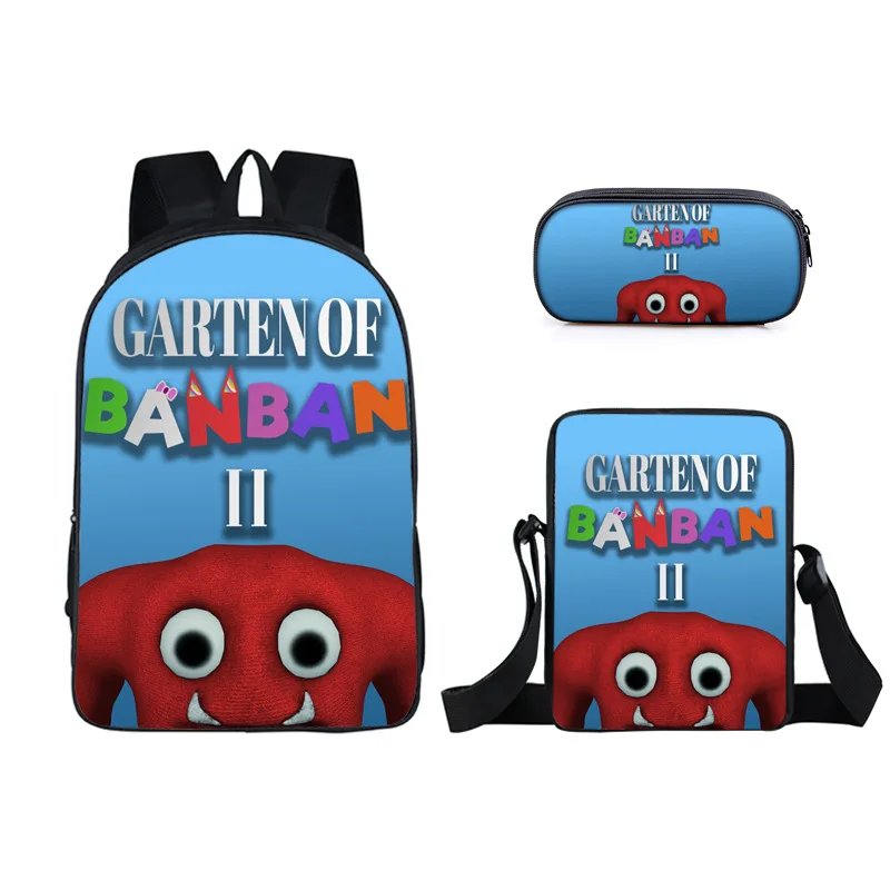 Banban Garden Three-piece Game Shoulder Schoolbag Single-layer Pencil Bag Small Satchel Primary School Student Schoolbag