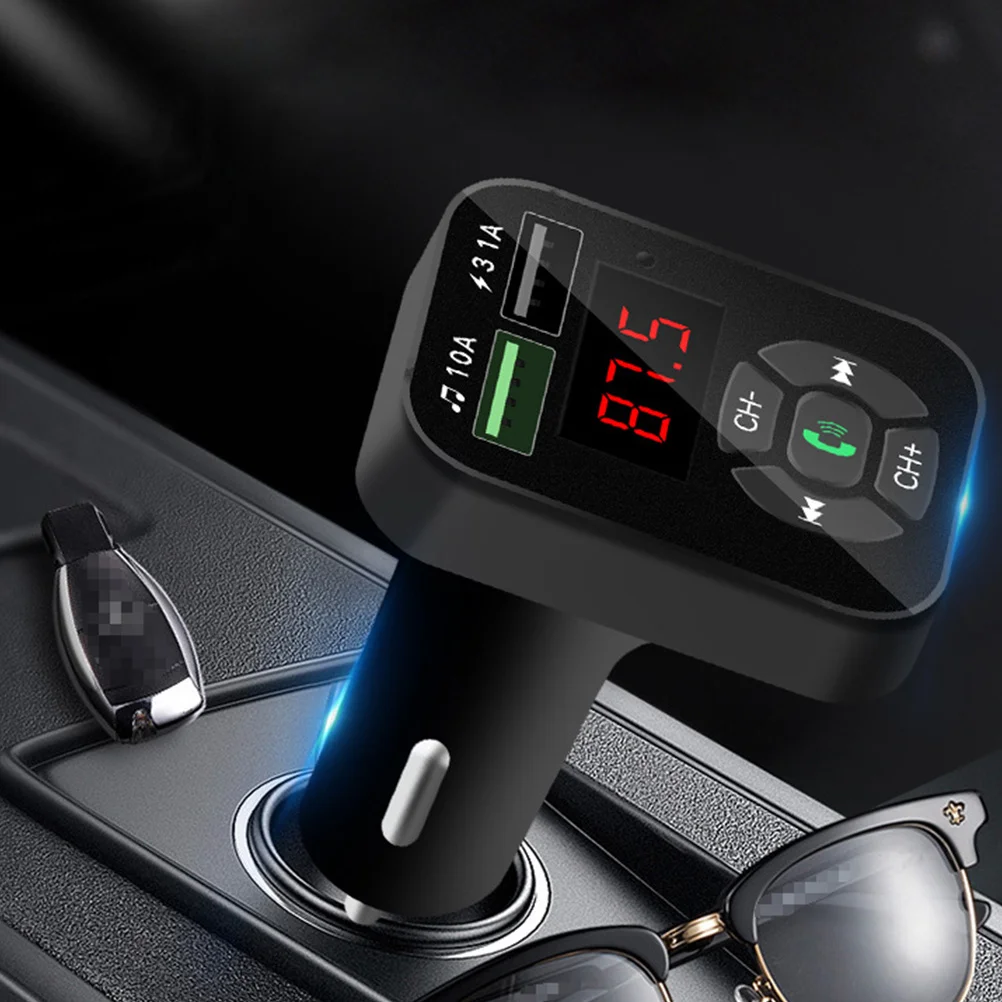 

Car Mp3 Player Wireless Audio Adapter Fast Pairing Hands-Free Calls Assistant Noise Reduction Stable Connection Music Player