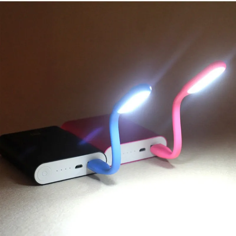 2PC 10สีกลางคืนไฟ USB แบบพกพาไฟ LED สำหรับแบตสำรอง/คอมพิวเตอร์ Led โคมไฟสายตาแล็ปท็อปไฟกลางคืน Led