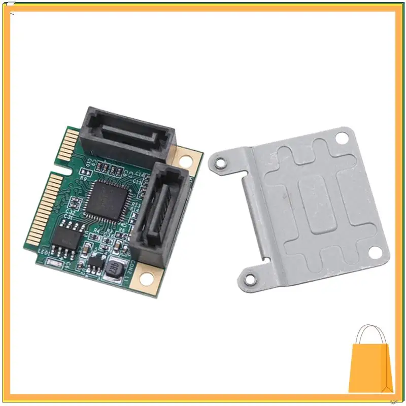 

L53A-Mini PCI-E SATA 2-портовая карта контроллера SATA III 6G Mini PCI Express Карта адаптера SATA3.0 Mini PCI Express SSD Простая установка