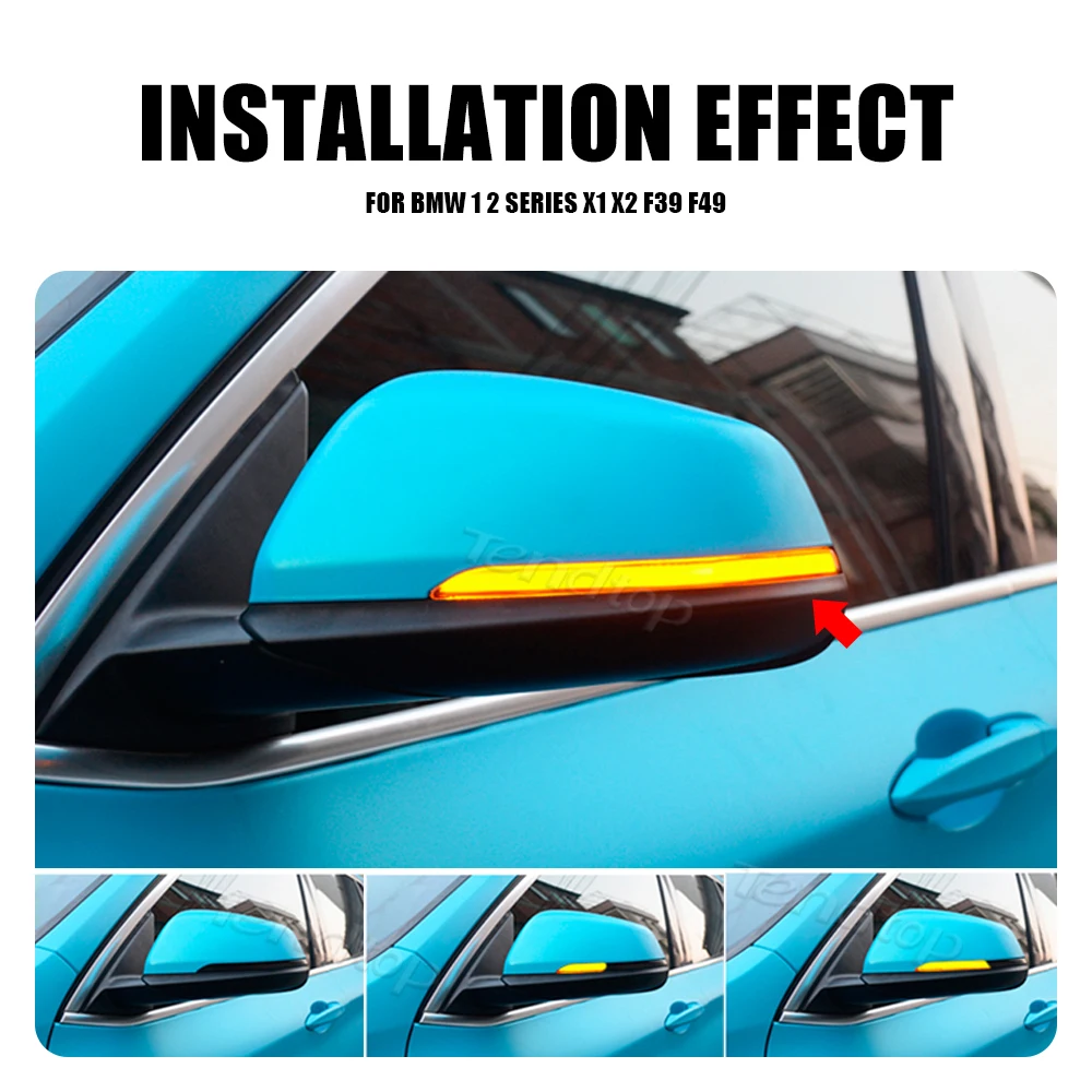 Dynamic Turn Signal Sequential Light For BMW X1 F48 2016-2018 2 Series F45 F46 X2 Flashing LED Side Mirror Indicator Lights