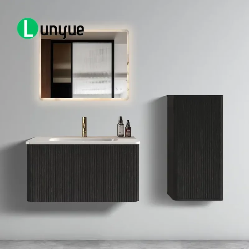 Luxury Melamine Bathroom Vanity Cabinet with Washbasin Sink Modern Furniture Set for Home Hotel Wholesale Durable Storage
