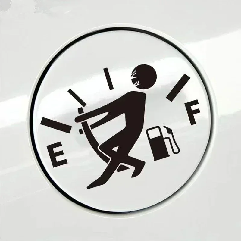 1 Pcs Funny Car Sticker Pull Fuel Tank Pointer To Full Car Vinyl Reflective Sticker Decal Car Auto Exterior Decor Accessories