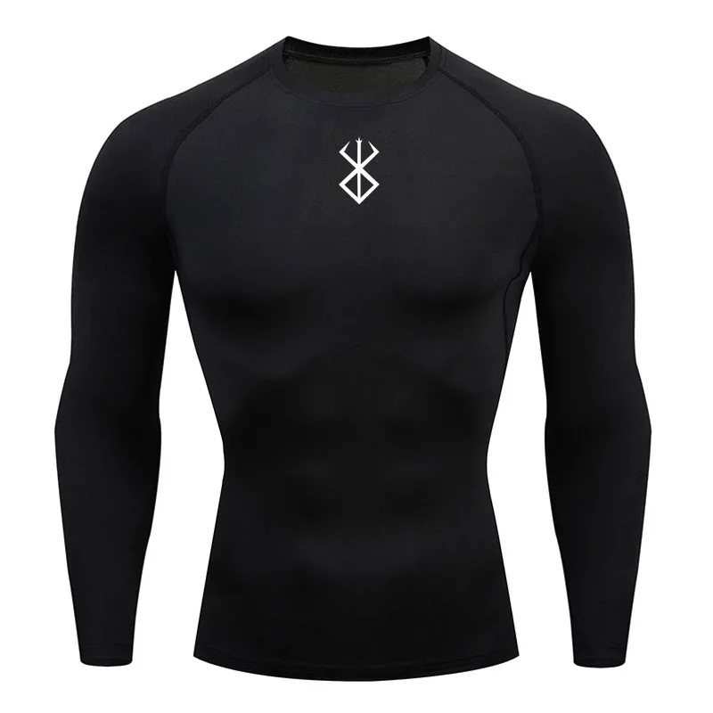 Compression sports shirt long sleeve men\'s running T-shirt bodybuilding top top tracksuit summer short sleeve jogger