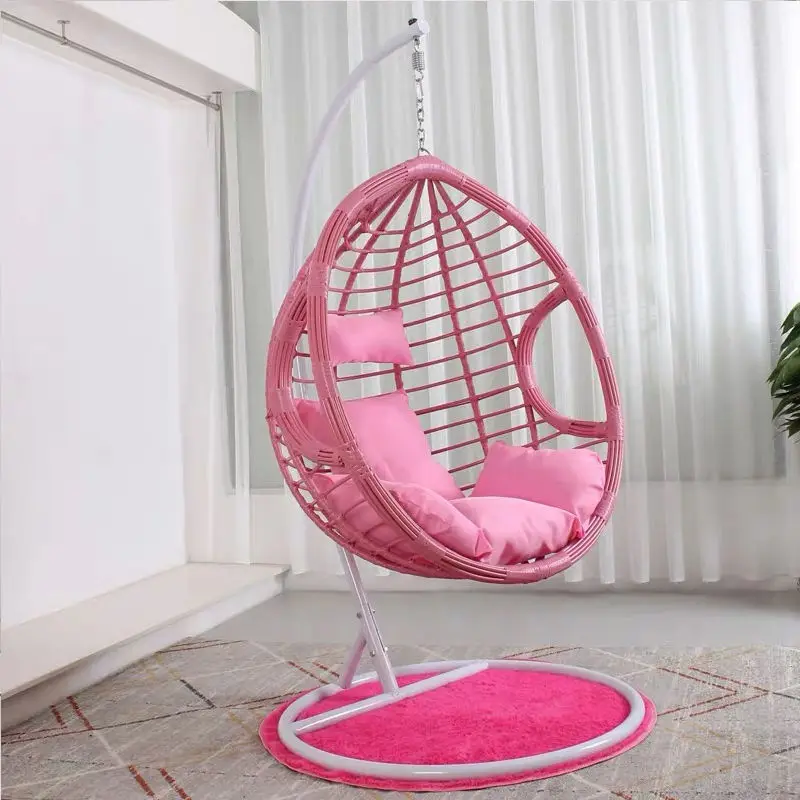 Outdoor hanging basket chair rattan cradle swing double hanging chair bird nest outdoor balcony egg chair family leisure bed