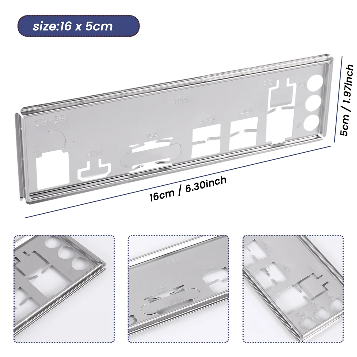 A52TI/O Shield Back Plate for B250C B75 12USB B75 8USB Mining Motherboard IO Baffle Chassis Bracket