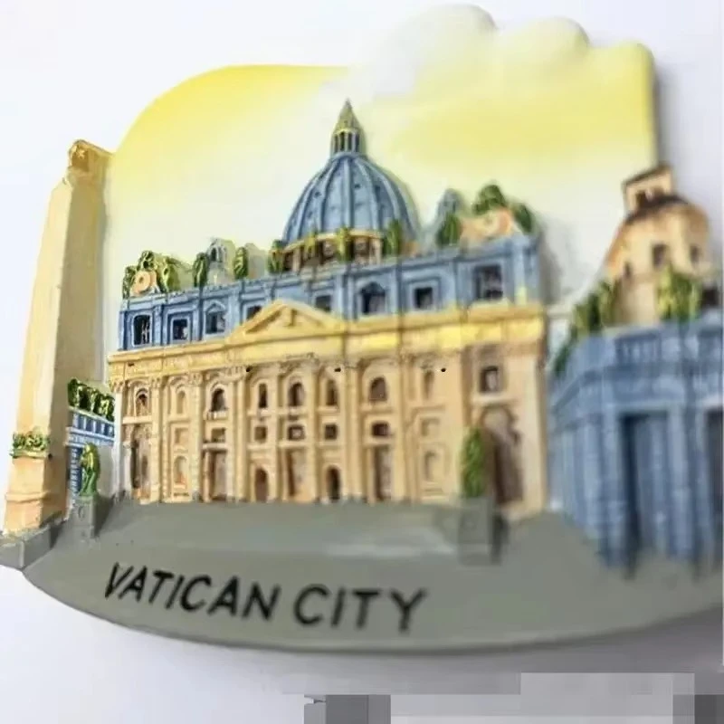 Vatican-imanes 3D para nevera, pegatinas magnéticas fuertes de recuerdo, suministros para el hogar, 1 unidad