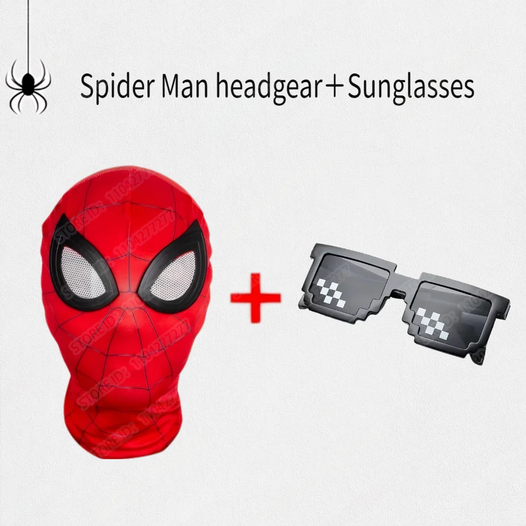 Spiderman Mask Mosaic Sunglasses Children Toys Role Play Glove Launcher Set Zestaw zabawek na nadgarstek Halloween Śmieszne zabawki Chłopcy Dziewczynki prezent