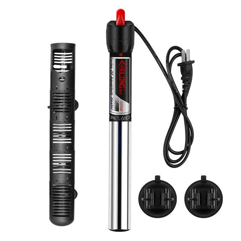 Aquarium Fish Tank Water Heater 50~500W Submersible Temperature Controller Adjustable Degree Celsius Stainless Steel Heating Rod