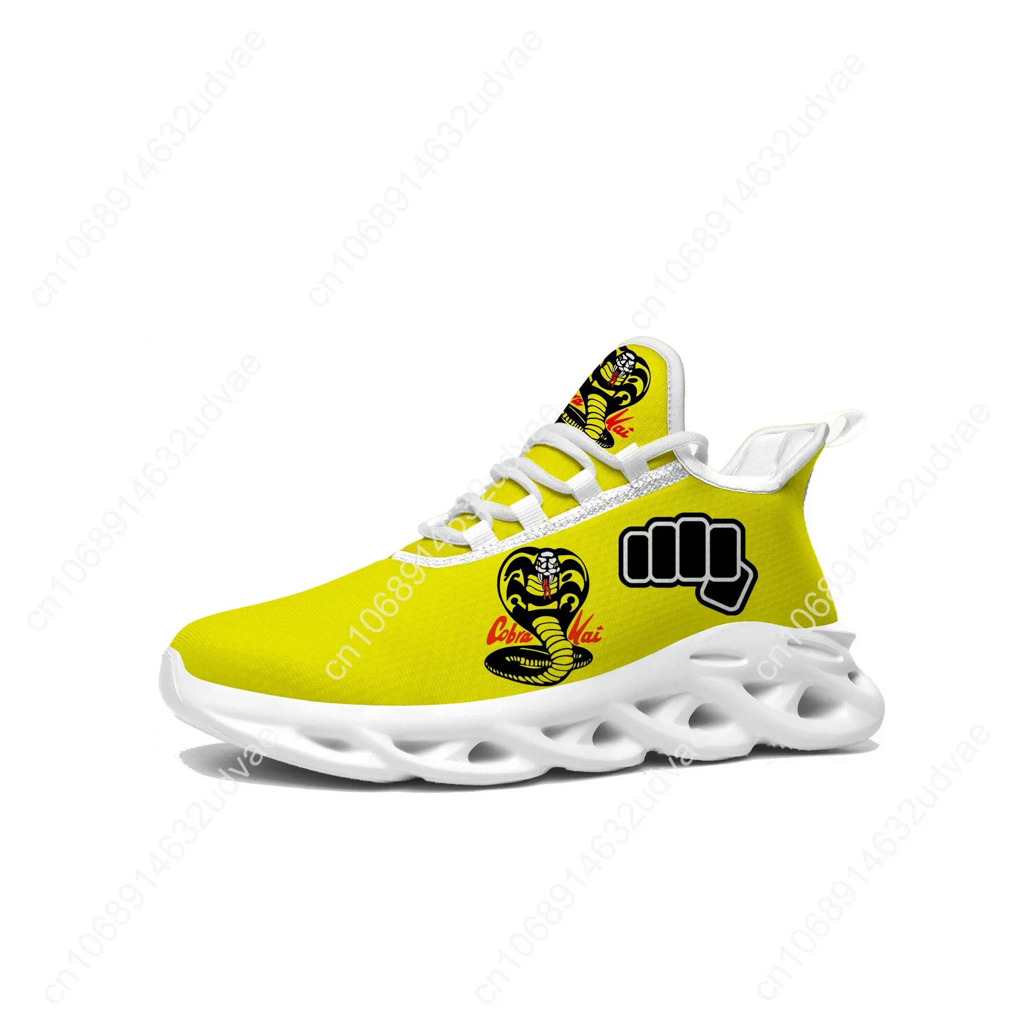 Cobra Kai No Mercy Snake Flats Sneakers para homens e mulheres, tênis esportivos, tênis de alta qualidade, sapato feito sob encomenda