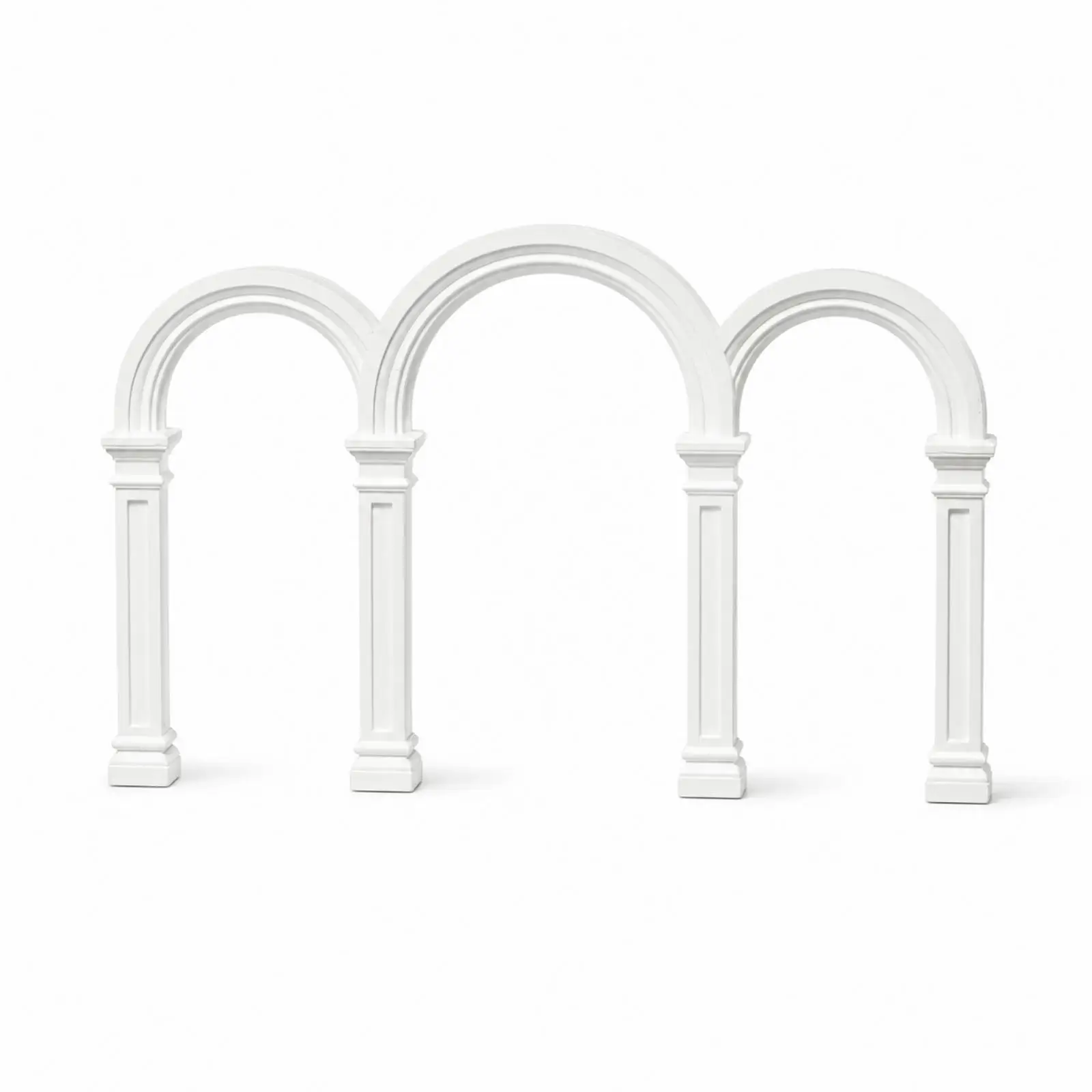 Miniature Scene Prop Elegant PLA Plastic Arch Ornament for Dollhouse Decor and Wedding Table Display