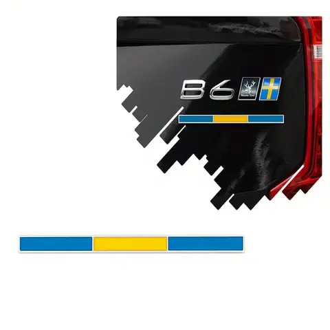 สติกเกอร์ตราสัญลักษณ์ธงชาติสวีเดนสำหรับติดท้ายรถวอลโว่ ตราโลหะตกแต่งตัวถังรถยนต์ สำหรับรุ่น XC60 XC90 S60 V40 V60 V90 XC40 S90 XC60