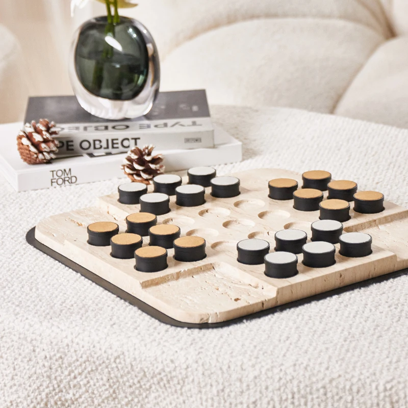 Modern Brown Marble Made Chessboard For Home Decor Interior Design Chess Boards For Home Decor