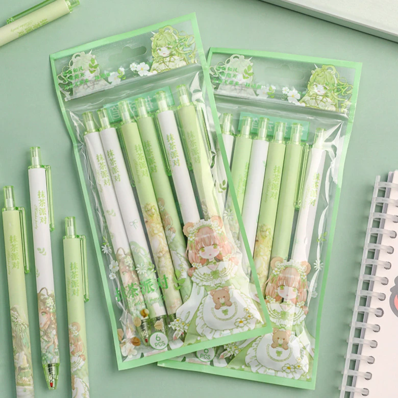 

6 шт./компл. гелевая ручка с милым цветком Kawaii, креативные студенческие забавные ручки 0,5 мм, письменные принадлежности, офисные школьные принадлежности, канцелярские принадлежности, декор, подарок