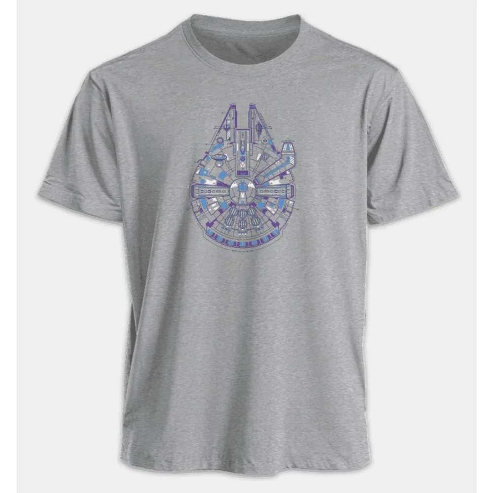 T-shirt girocollo da uomo e da donna con stampa periferica Star Wars Sport estivi americani Maniche corte larghe e comode