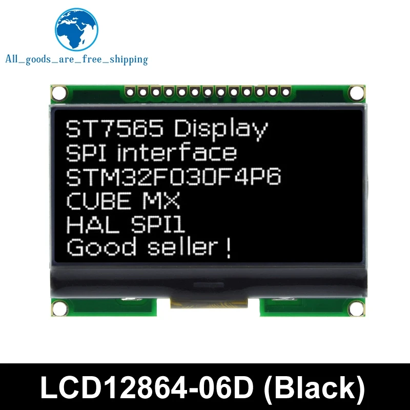 Imagem -04 - Módulo Lcd Tzt com Fonte Chinesa Tela de Matriz de Pontos Interface Spi Cog Lcd12864 1286406d 12864