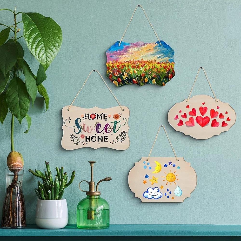 3 個木製ドア吊り飾りマルチタイプ DIY 絵画ペンダントペットホームドア吊り装飾キッズギフト用品