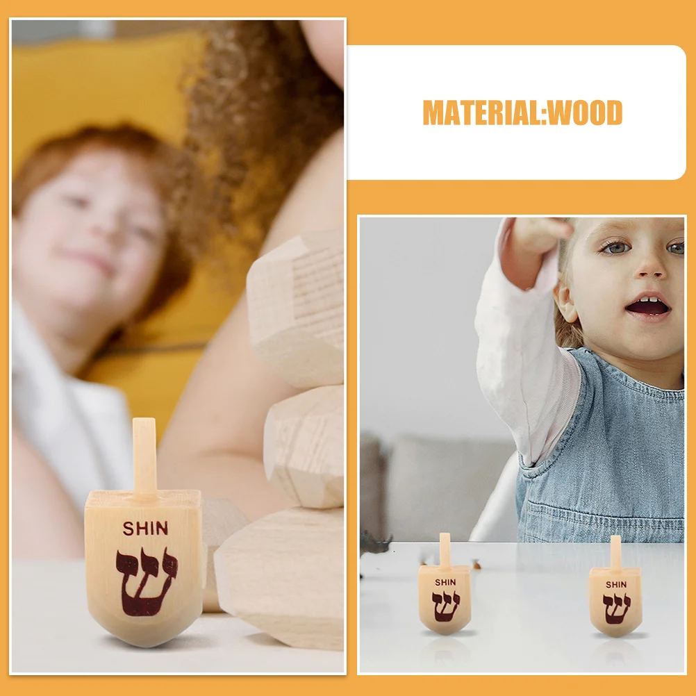 4 PCS ไม้ Spinning Top ของเล่น Dreidel Pinata Hanuakkh Hanukkah ตกแต่งสําหรับ Home Dreidels หัตถกรรมจับตุ๊กตาแขวน Swirl