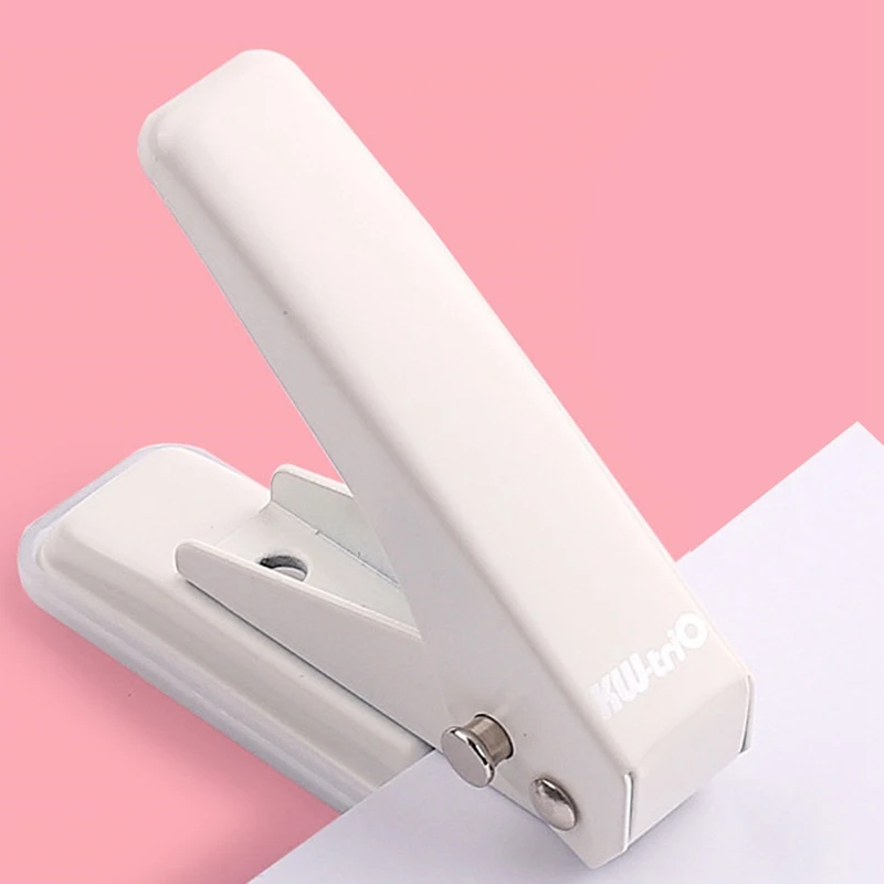 KW-TRIO Single Hole Punching Machine Mini Manual Loose-Leaf Puncher Scrapbook Puncher DIY Binding Tool Office Binding Stationery