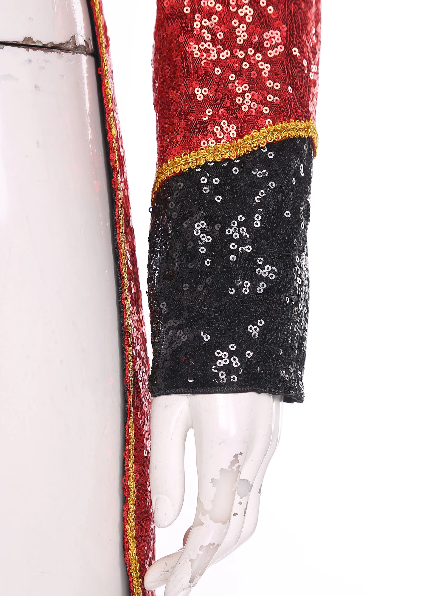 

Womens Ringmaster Tailcoat Metallic Webbing Turn Down Collar Circus Animal Trainer Jacket Masquerade Vintage Cosplay Costume