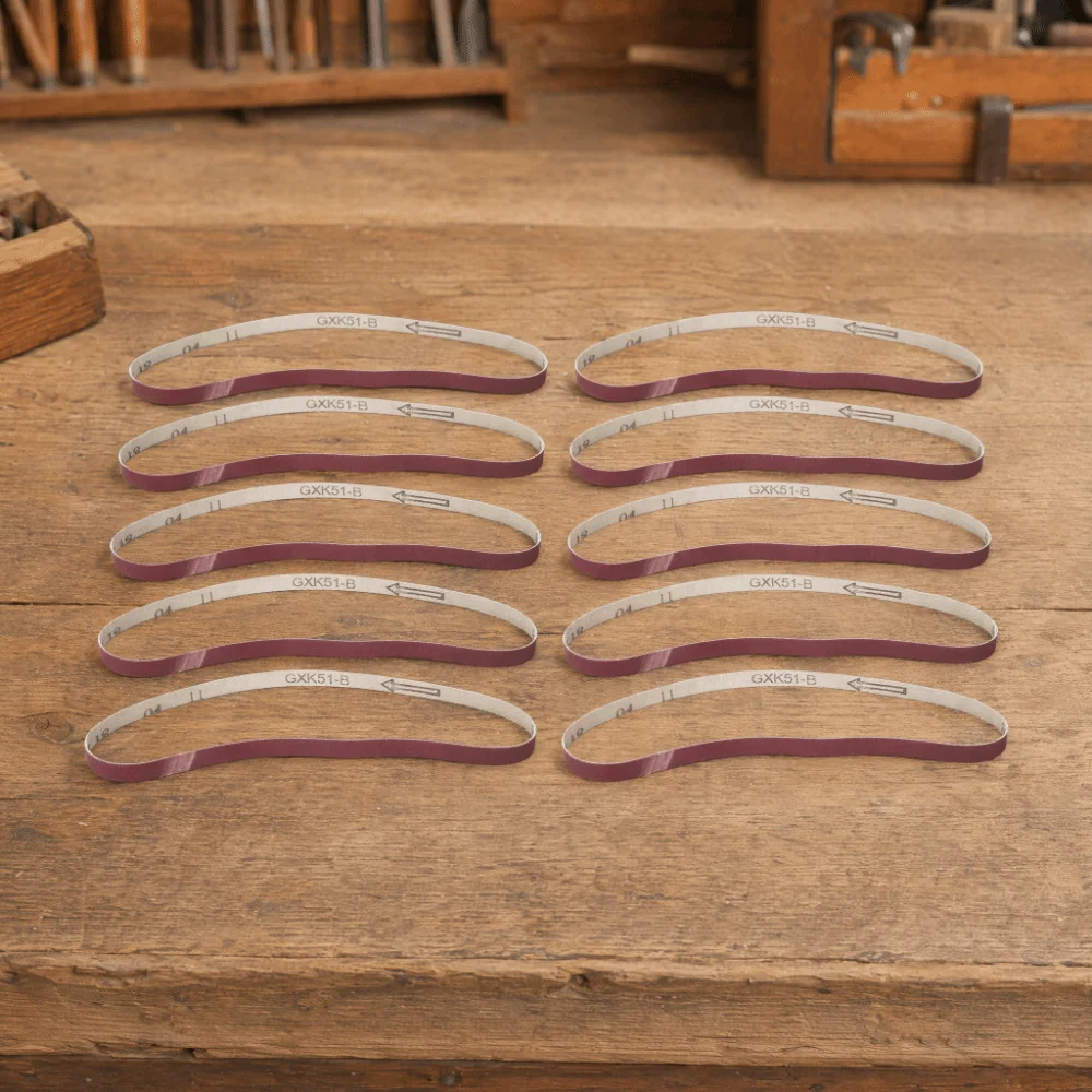 10pcs 3/8 x 21 Inch Sanding Belt 240 Grit Aluminum Oxide Material Aluminum Oxide Sandpaper Metal Grinding 533 x 9mm
