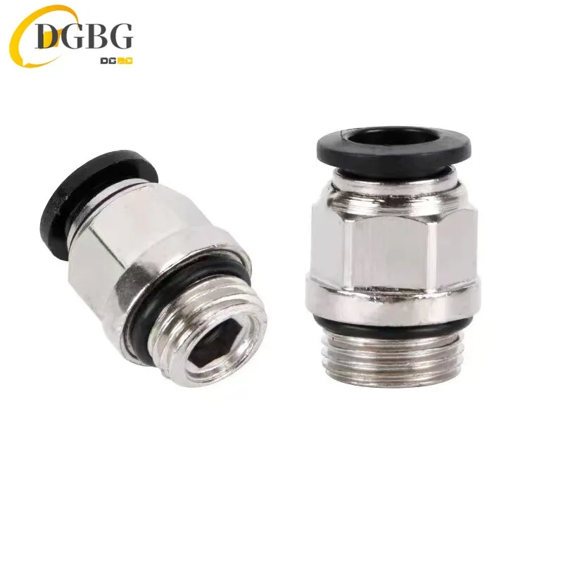 Pneumatic fitting with rubbe Zinc Alloy G Thread M5 1/8