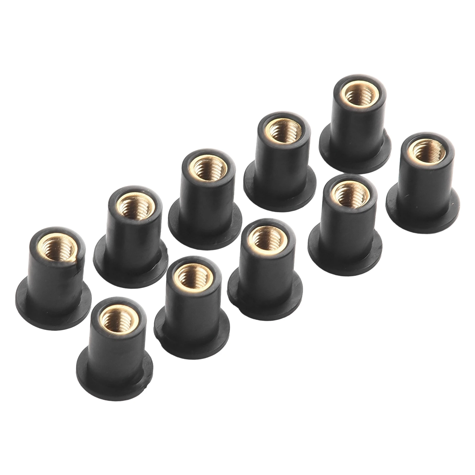 High Quality New Nut Vibration Damper 10Pcs Black Bodywork For Most Windshields M5 Motorcycle  High Quality New