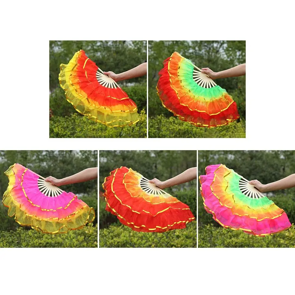 

Длинные веера для восточных танцев из искусственного шелка с градиентным эффектом для женщин и девочек